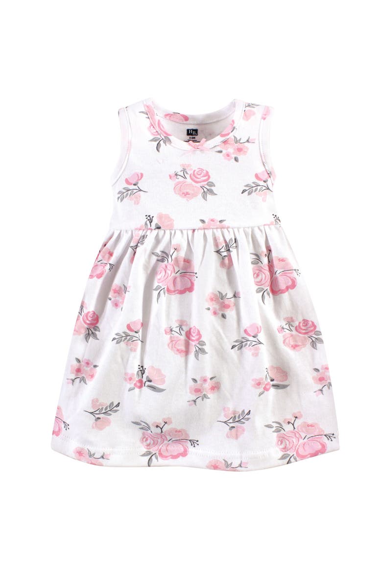 Cotton Dress, Cardigan and Shoe Set, Alternate, color, Pink Gray Floral