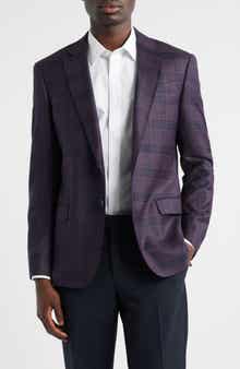 Emporio Armani G-Line Purple Check Wool Sport Coat