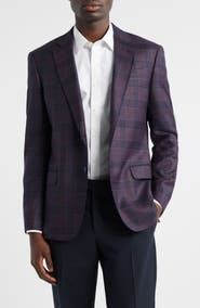 Emporio Armani G-Line Purple Check Wool Sport Coat