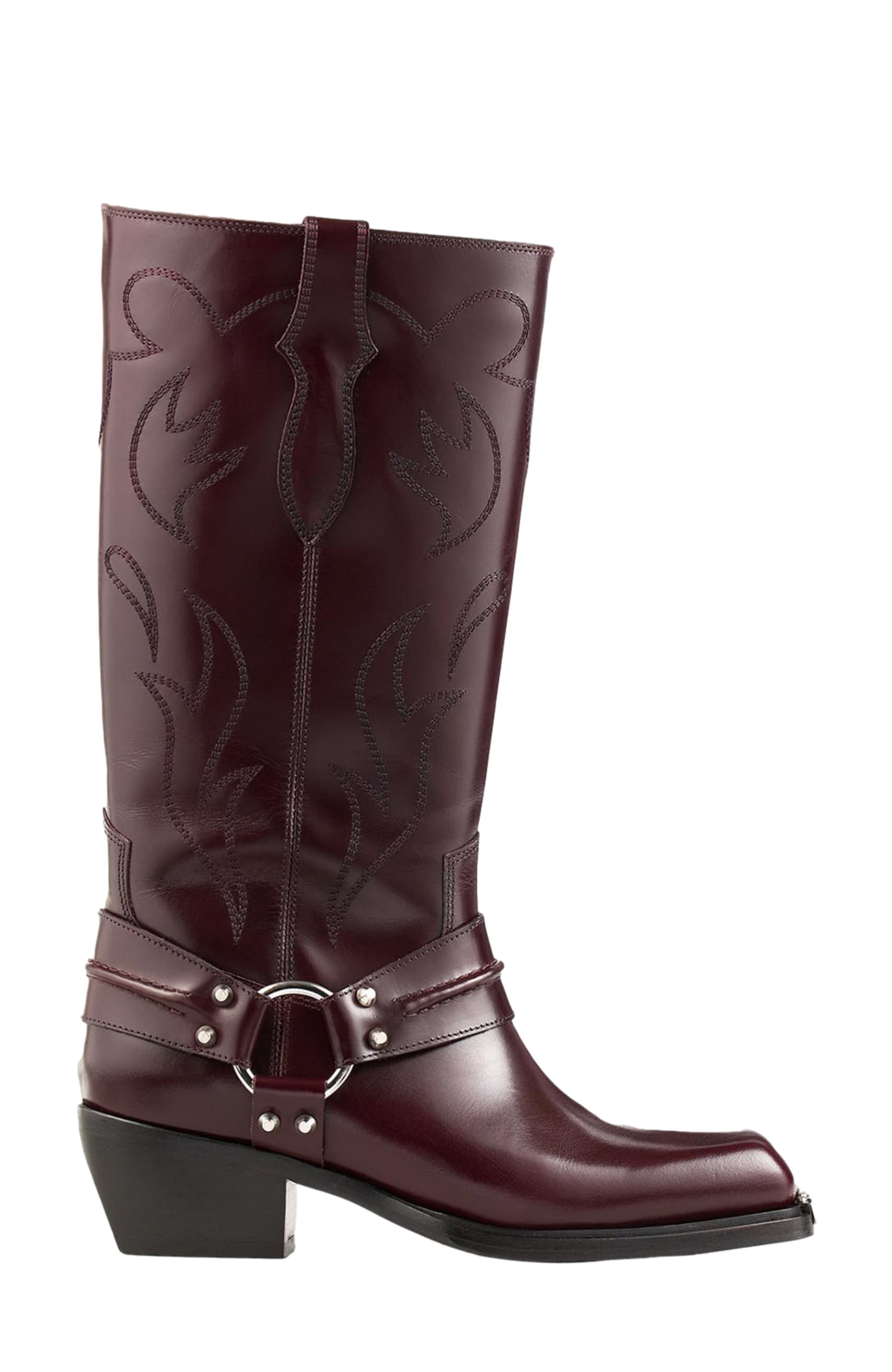 SANDRO Tall boots with square toes, Alternate, color, 