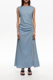 Bimba y Lola Sleeveless Dress With Striped Overlay Strap