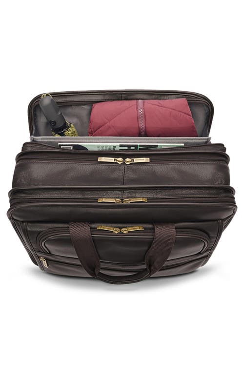 Solo New York Midtown Classic Leather Briefcase In Brown