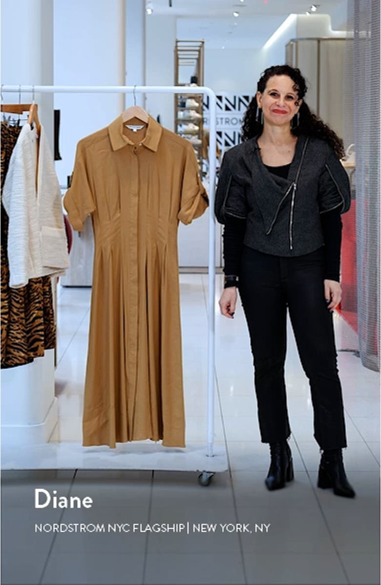 Adavi Linen Blend Shirtdress, sales video thumbnail