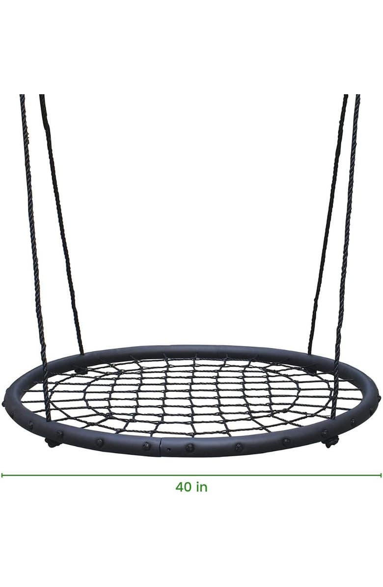 SVAN Tree Net Swing w/ Hanging Rope and Rings, Alternate, color, Black