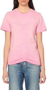 SANDRO sandro Lionel Center Ruched Cotton T-Shirt
