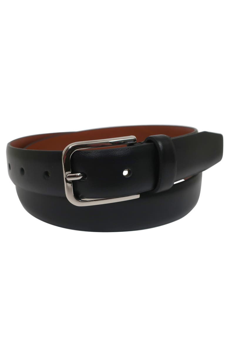 Smooth Calf Leather Belt, Alternate, color, Black