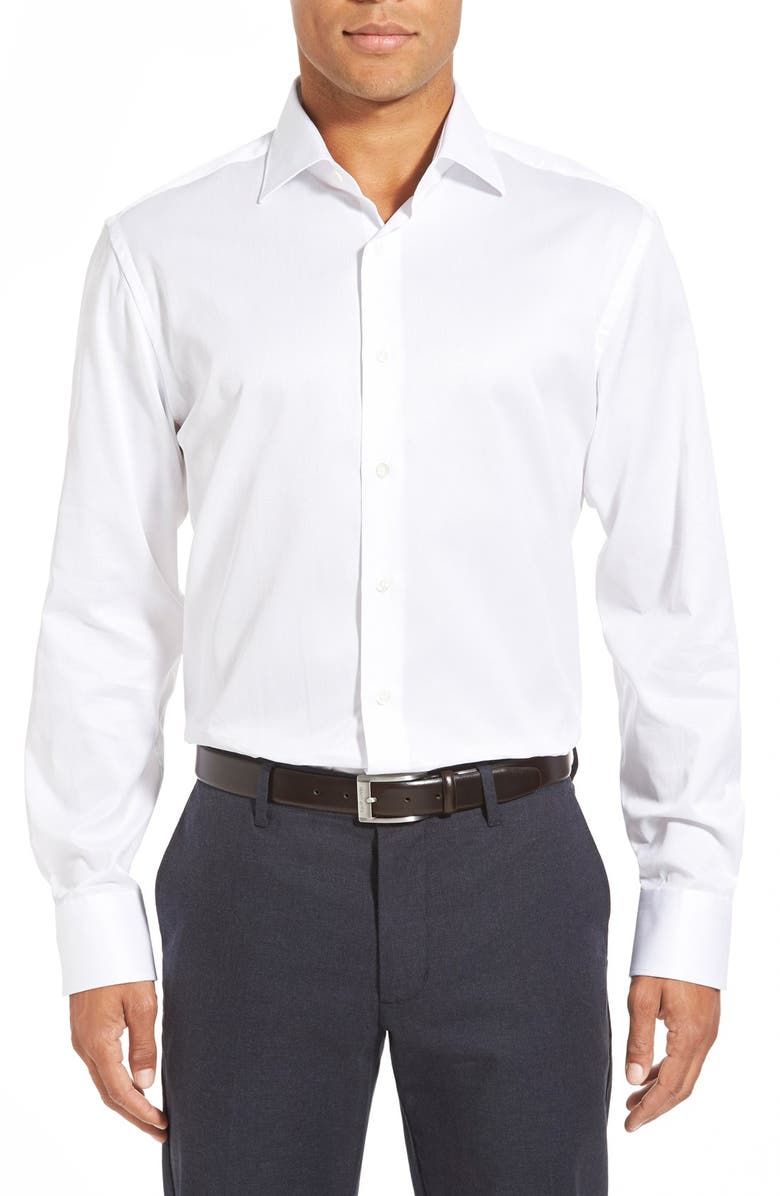Canali Regular Fit Dobby Dress Shirt, Alternate, color, 