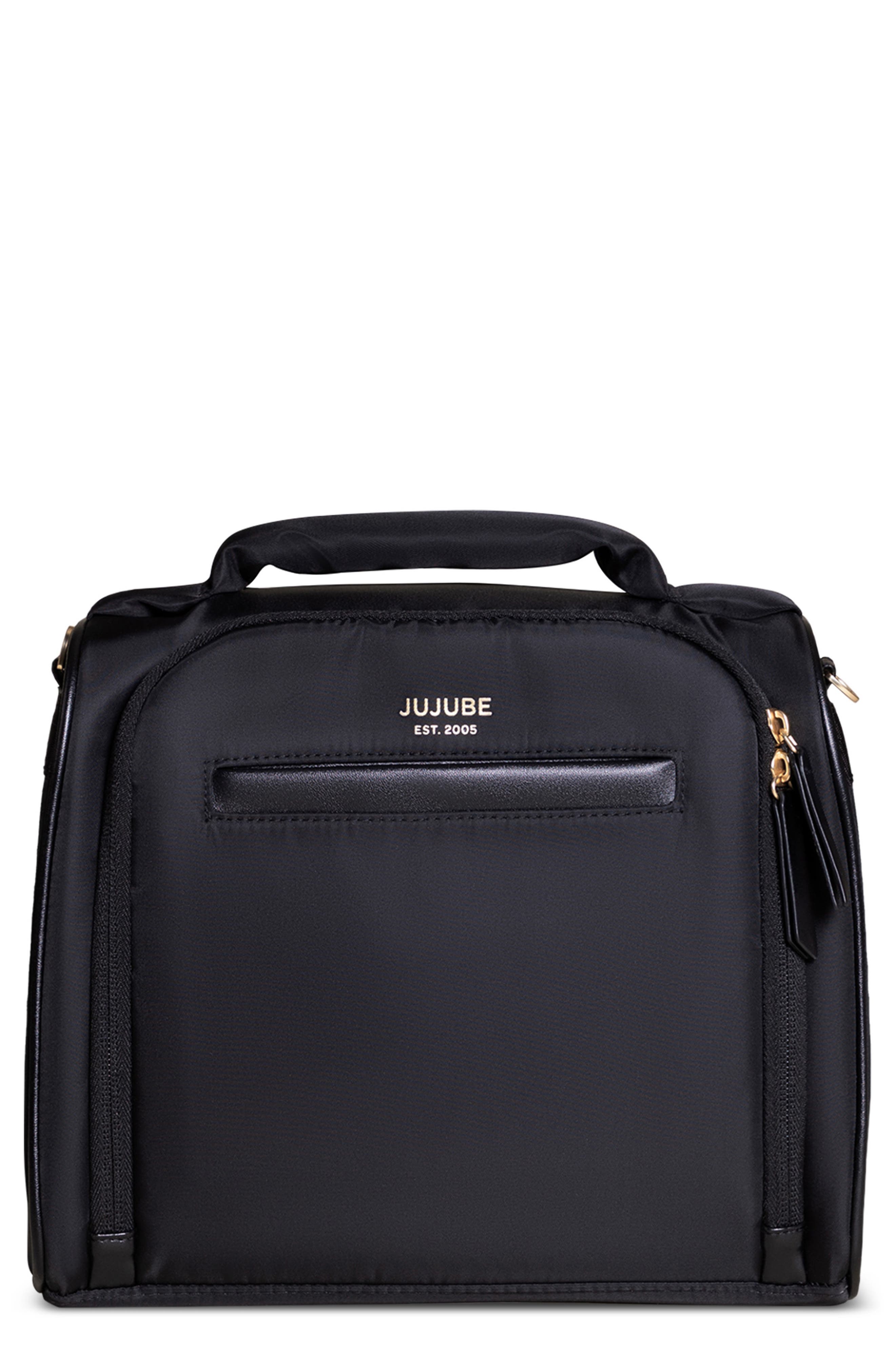 JuJuBe Insulated Twill Bottle Bag, Main, color, Black