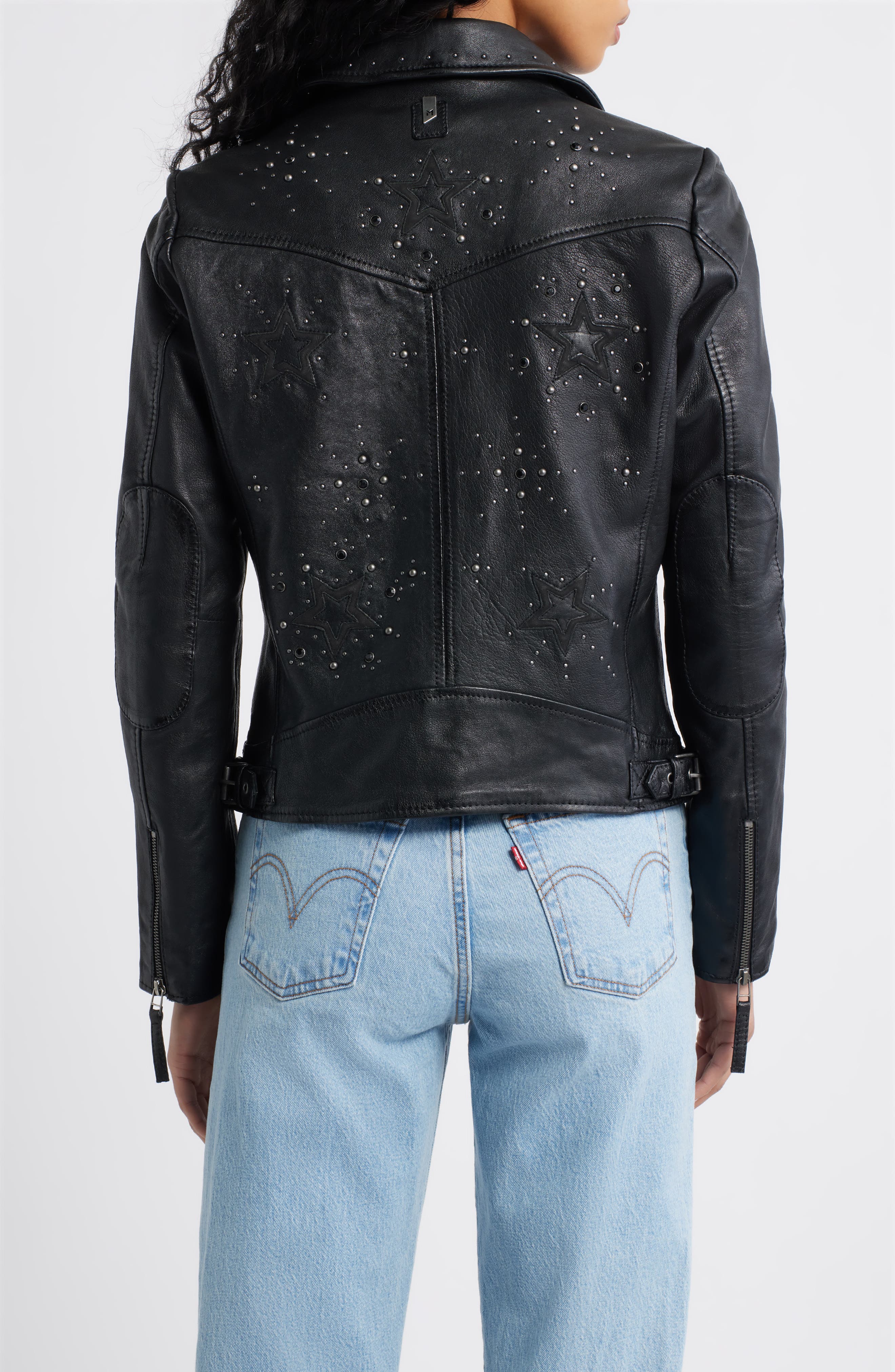 Morgan Studded Leather Moto Jacket - image 2