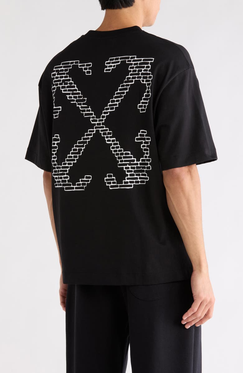 Off-White Brics Arrow Skate T-Shirt, Alternate, color, Black-White