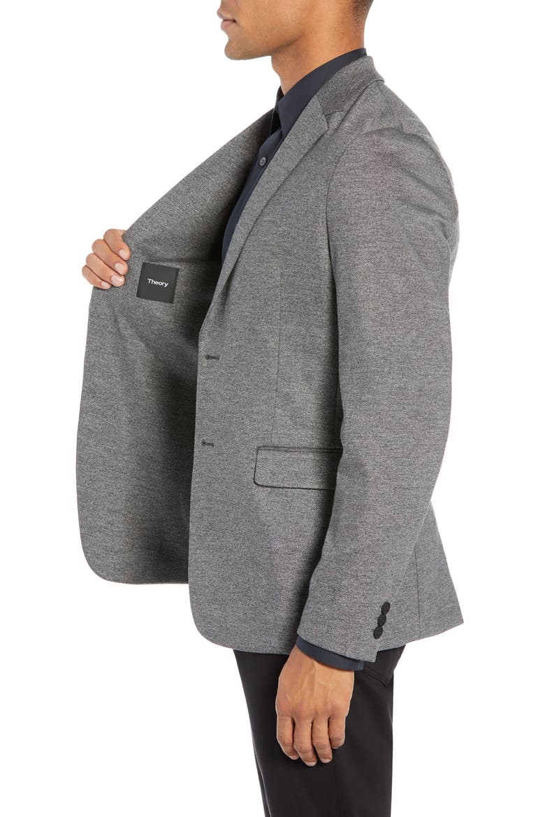 Clinton Marled Ponte Sport Coat, Alternate, color, BLACK MELANGE