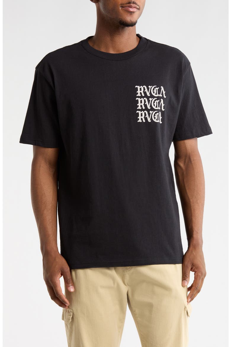 Iron On Graphic T-Shirt, Main, color, BLACK