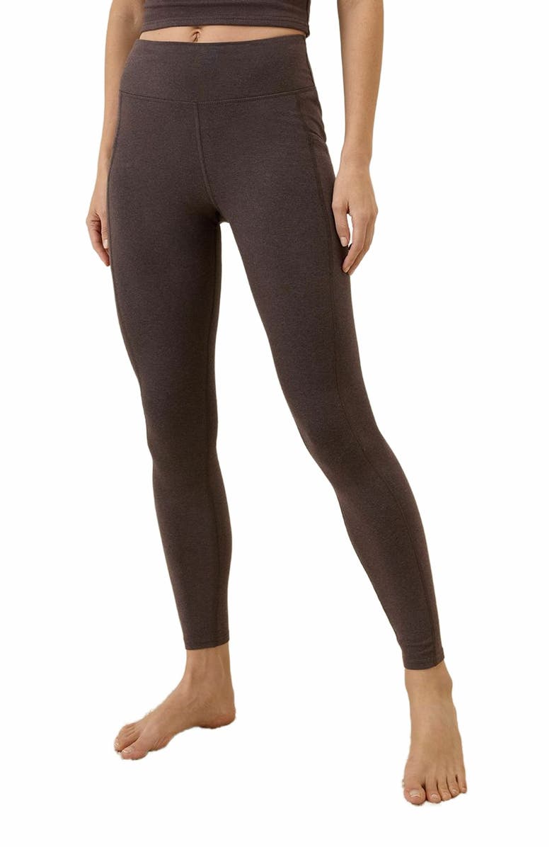Pact On the Go-To Pocket Legging, Alternate, color, Chocolate Heather