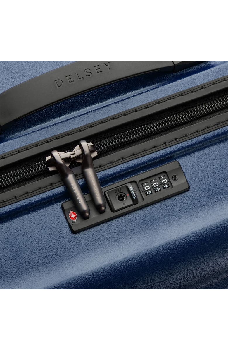 Delsey Paris Turenne 2.0 Large Checked Trunk Spinner Luggage, Alternate, color, Night Blue