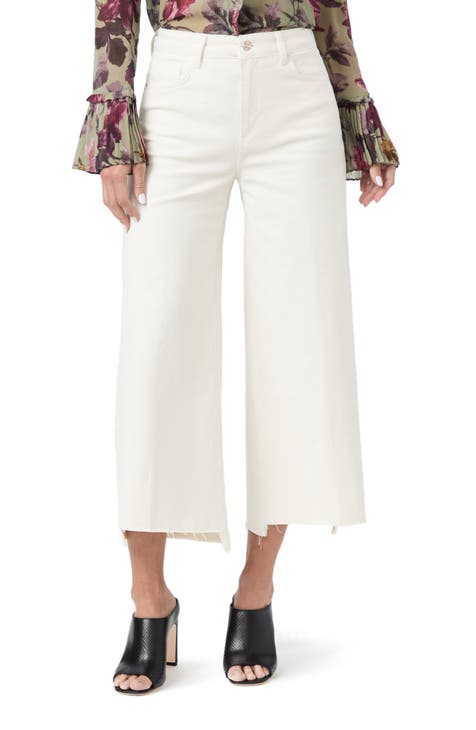 Frankie Raw Step Hem High Waist Culotte Jeans (Desert Dune)