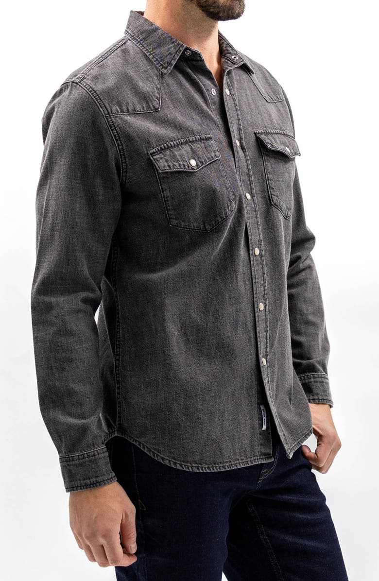 Devil-Dog Dungarees Western Denim Shirt, Alternate, color, 