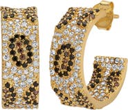 NATIVE GEM Maneater Leopard Hoops