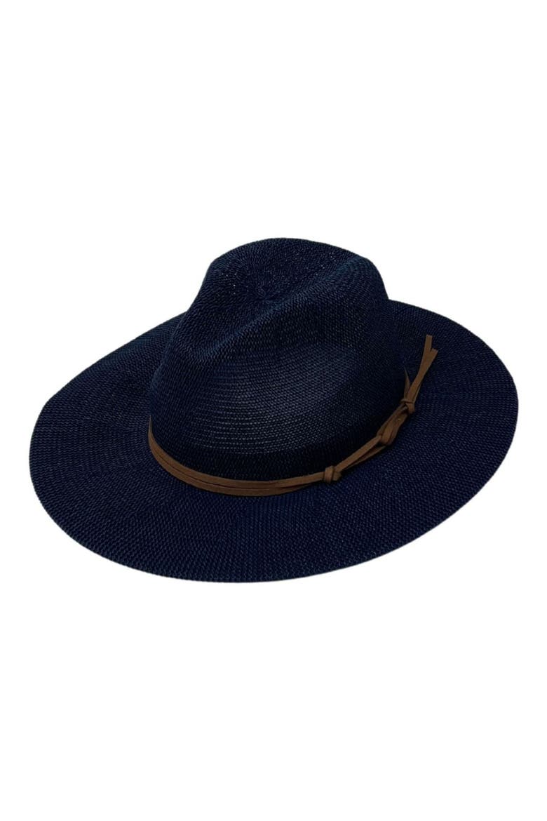 Packable Panama Hat, Main, color, NAVY