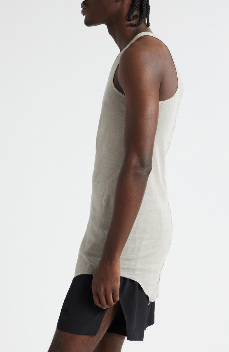 Rick Owens Longline Cotton Tank Top, Alternate, color, Pearl