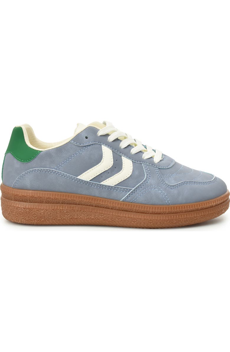 Nicole Miller Low Top Crepe Sole Sneaker, Alternate, color, Blue White Green