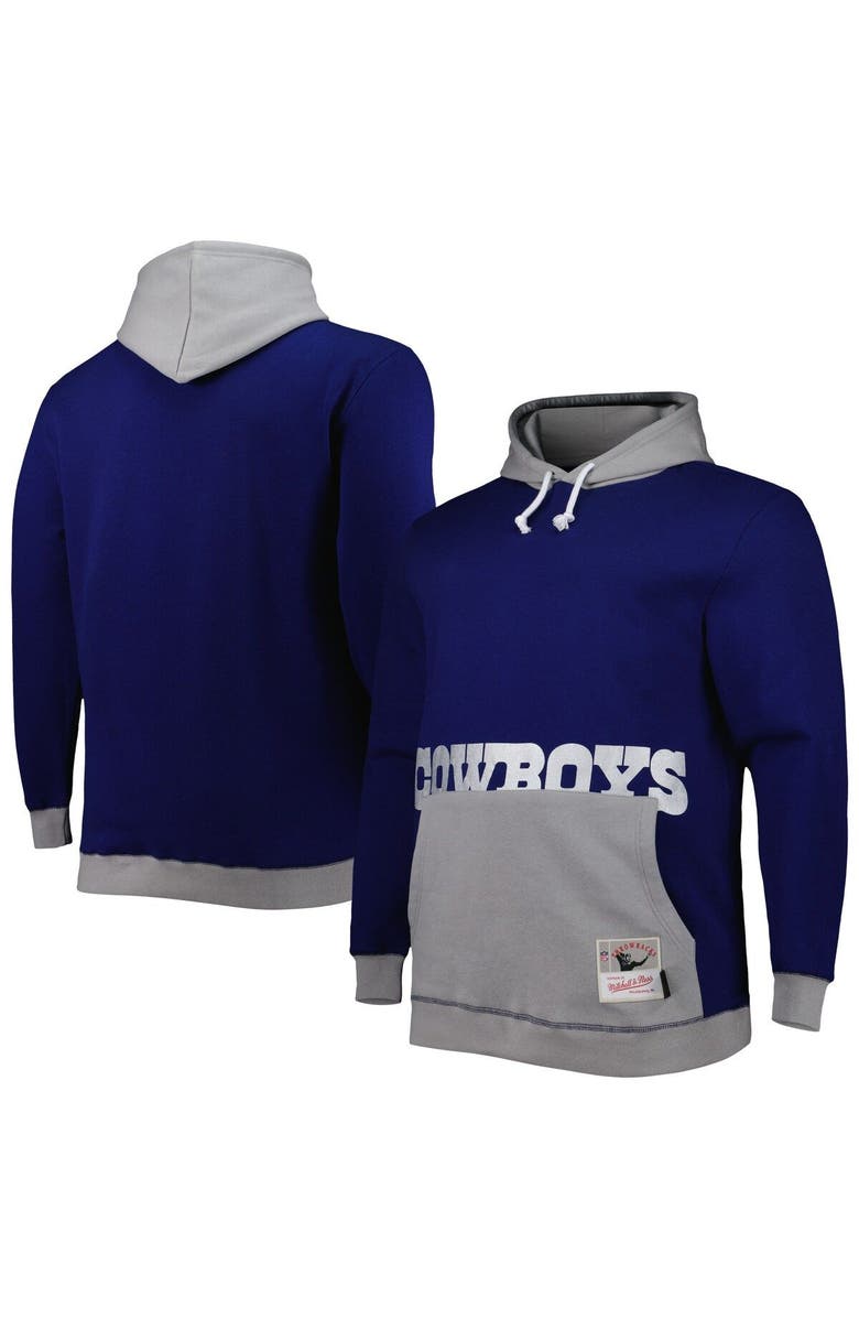 Mitchell & Ness Men's Mitchell & Ness Navy/Silver Dallas Cowboys Big & Tall Big Face Pullover Hoodie, Main, color, Navy