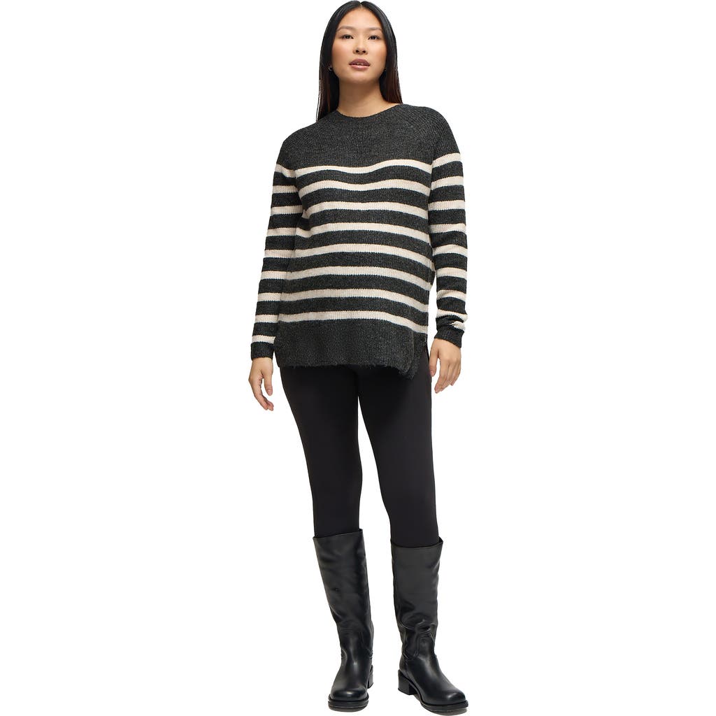 Ingrid & Isabel Raglan Maternity Mock Neck Sweater In Black