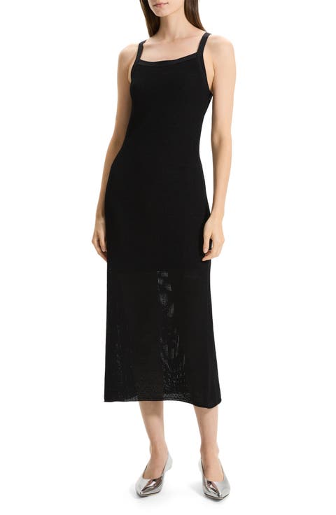 Square Neck Midi Sweater Dress