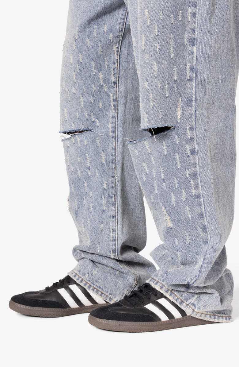 mnml Ultra Baggy Ripped Distressed Jeans, Alternate, color, 