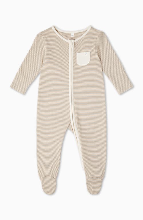 Mori Kids'  Two Way Zip-up Sleepsuit In Neutral