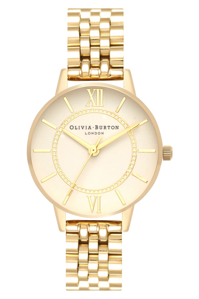 Wonderland Bracelet Watch, 30mm, Main, color, GOLD/ NUDE/ GOLD
