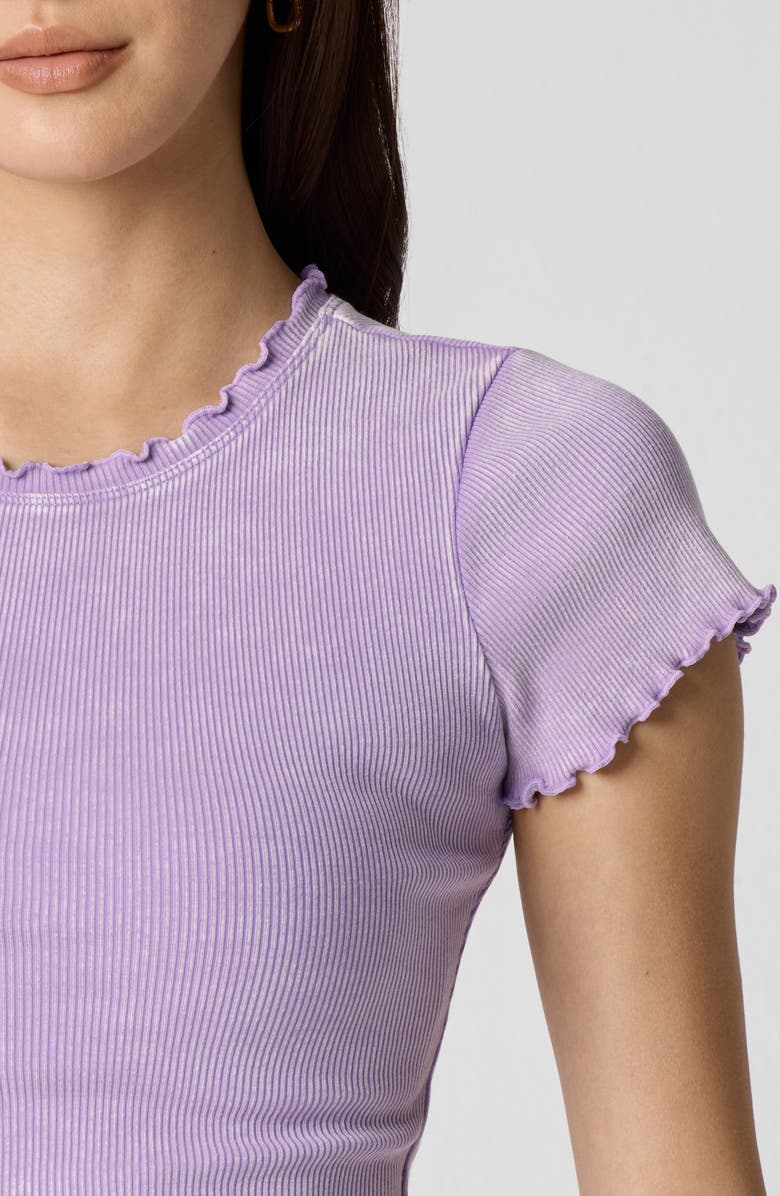 Florence by Mills Washed Rib Crop Tee, Alternate, color, Washed Millie Lavender