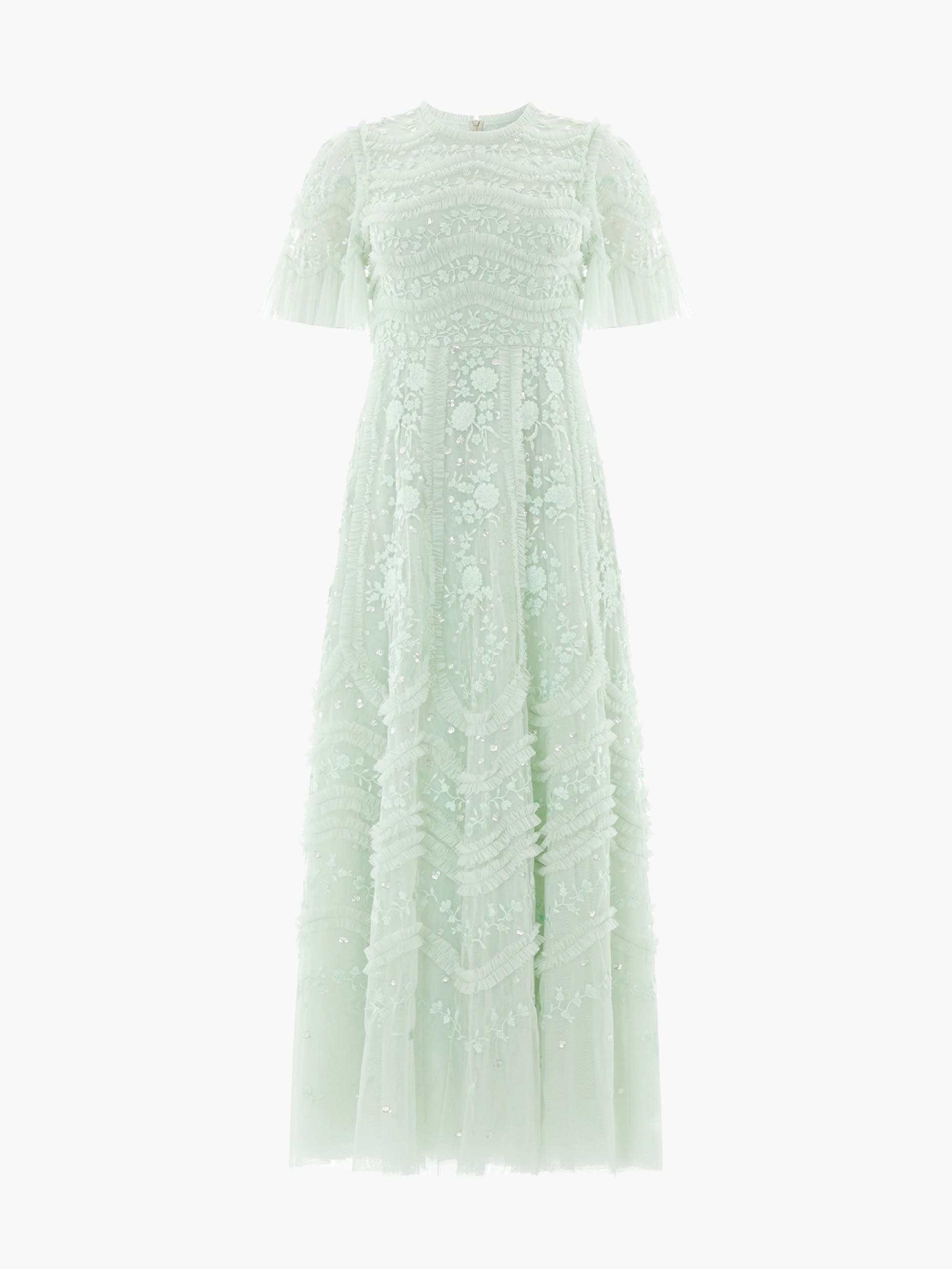 Needle & Thread Gianna Ruffle Short Sleeve Maxi Gown (Women) | Nordstrom