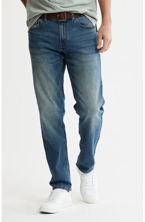 Relaxed Straight Fit 5-Pocket Denim Pants