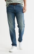 JACHS Relaxed Straight Fit 5-Pocket Denim Pants