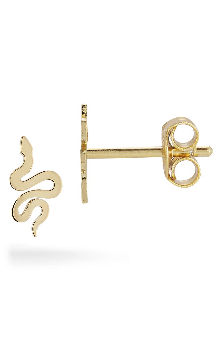 Ember Fine Jewelry 14K Italian Gold Snake Stud Earrings, Main, color, Gold