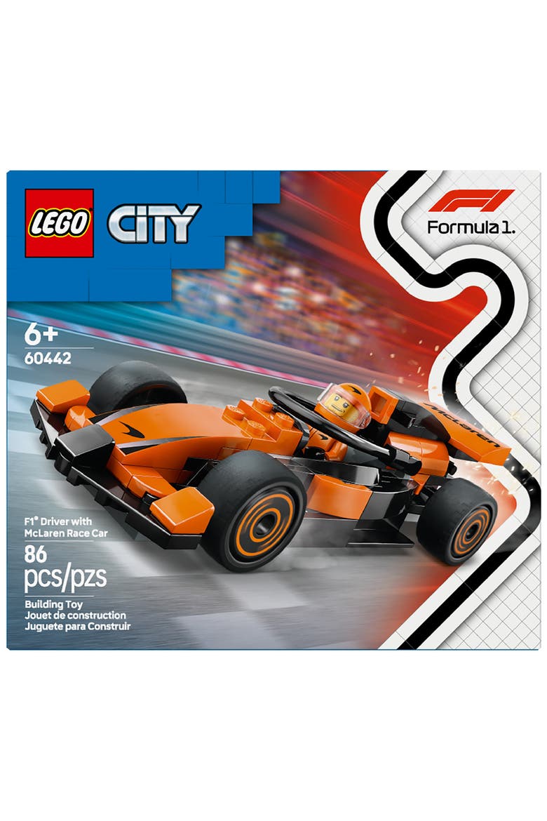 City F1 Driver with McLaren Race Car Building Set 60442, Alternate, color, MULTI