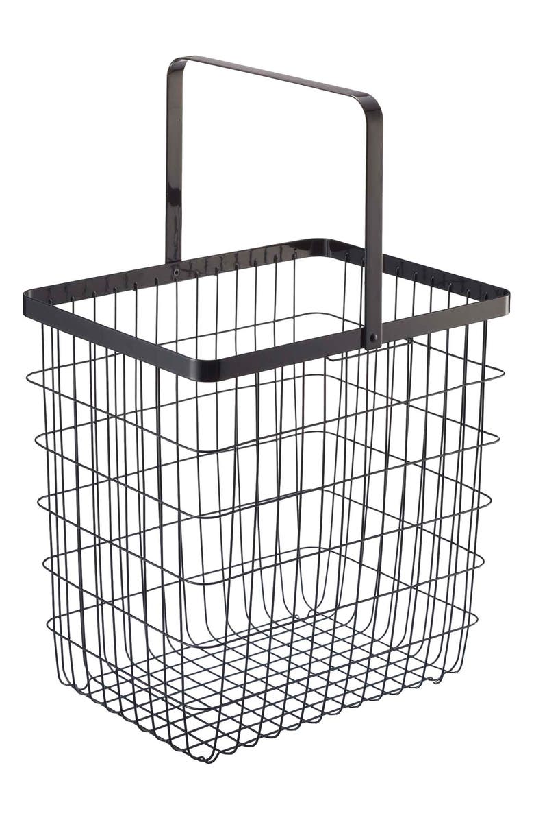 Yamazaki Wire Basket, Alternate, color, Black
