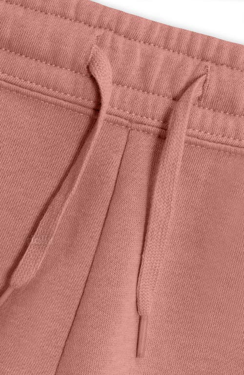 Dalix Womens Ghost Midweight Washed Fleece Shorts In Pink