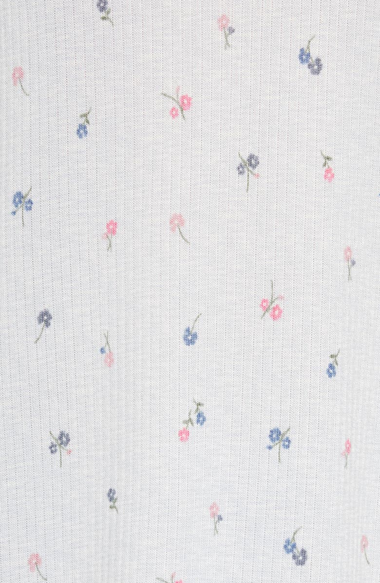 Emerson Road Floral Lettuce Hem Ribbed Sleep Shirt, Alternate, color, 