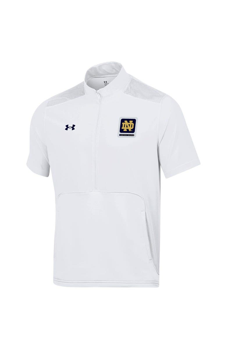 Under Armour Men's Under Armour White Notre Dame Fighting Irish Motivate Half-Zip Jacket, Alternate, color, 
