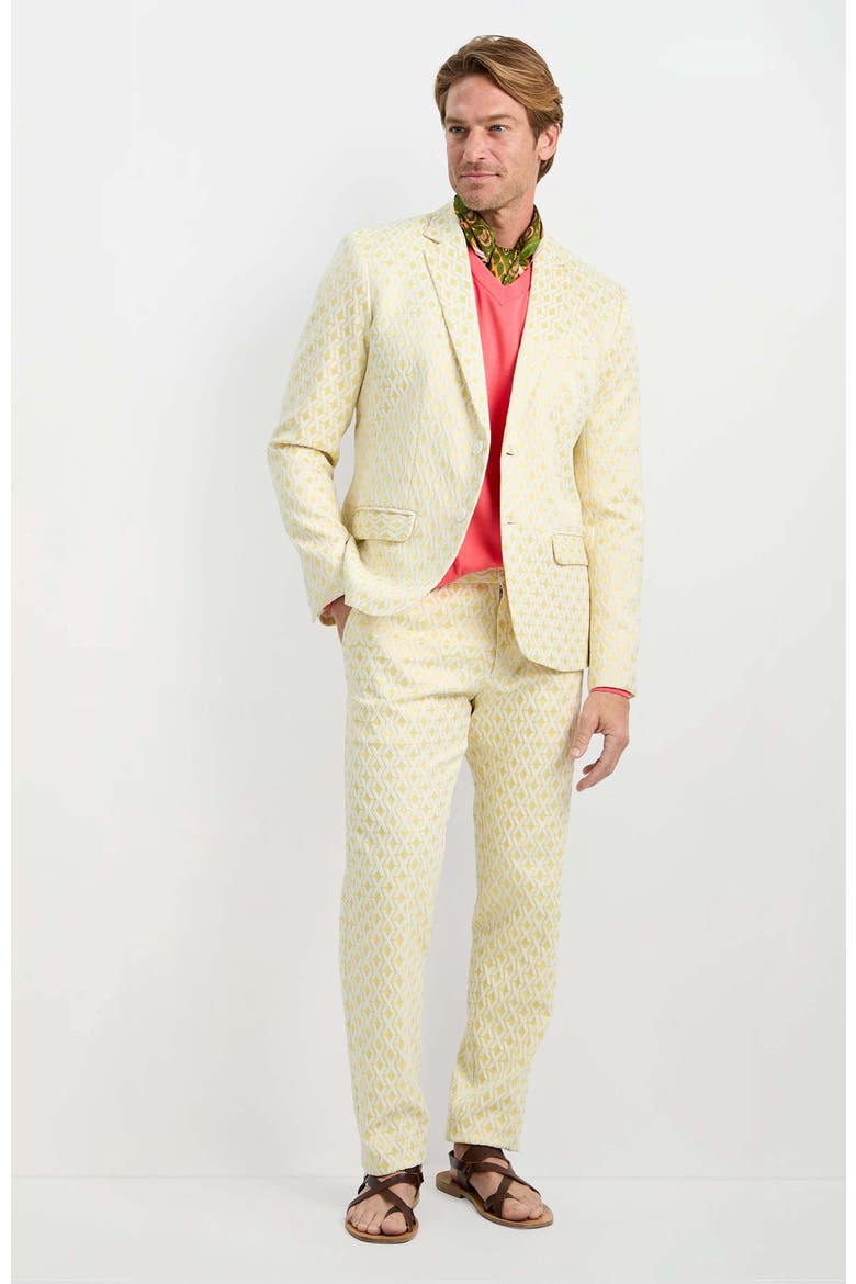 Thurston Crossroads Jacquard Blazer, Alternate, color, Lemon