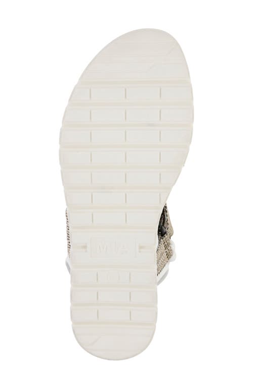 Mia Mileni Platform Wedge Sandal In Beige Multi