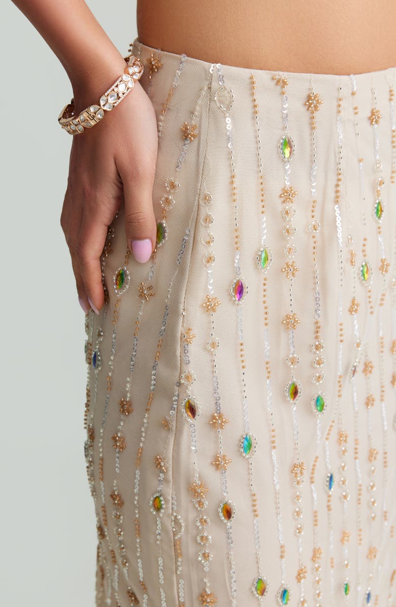 holiCHIC Isha Maxi Skirt, Alternate, color, Ivory