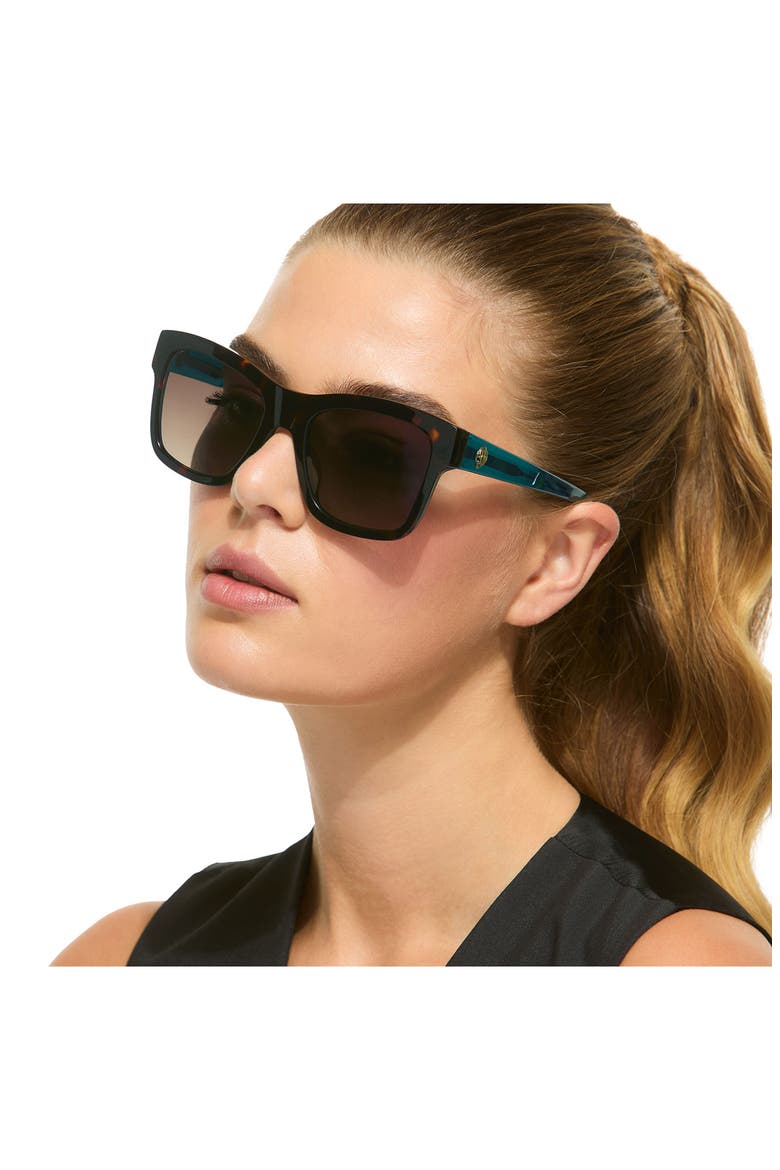56mm Square Sunglasses, Alternate, color, HAVANA/ BROWN SF