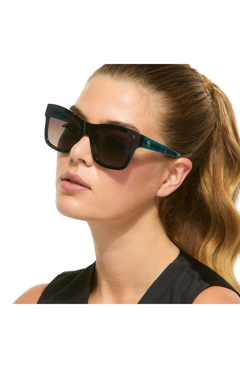 Kurt Geiger London 56mm Square Sunglasses, Alternate, color, Havana/ Brown Sf