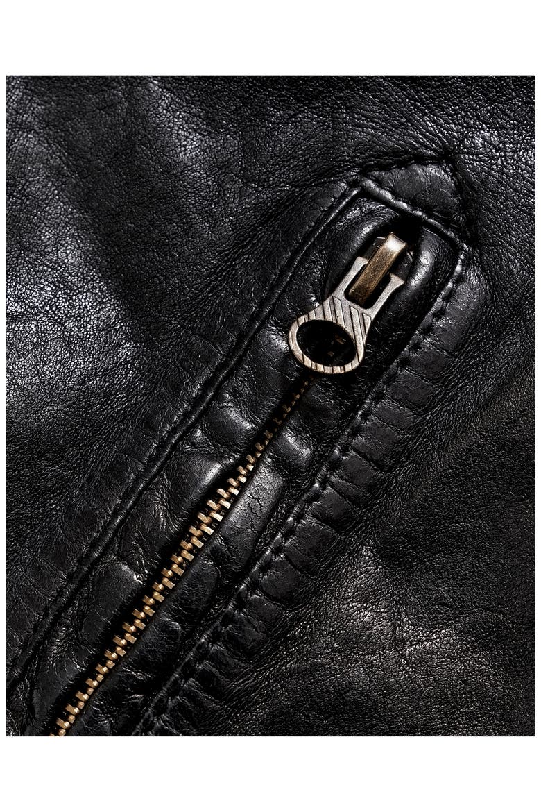 Blake Tumbled Lambskin Leather Jacket, Alternate, color, BLACK