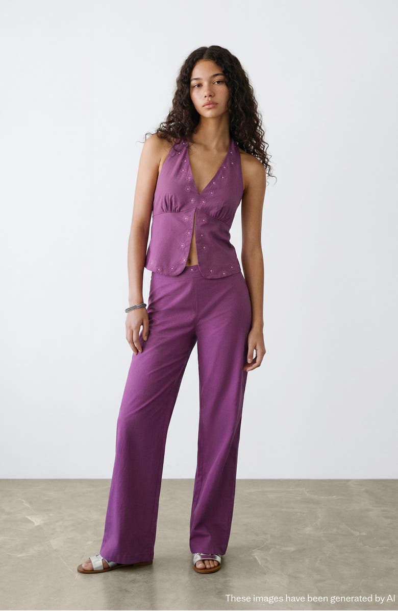 MANGO TEEN Straight Leg Trousers, Alternate, color, 
