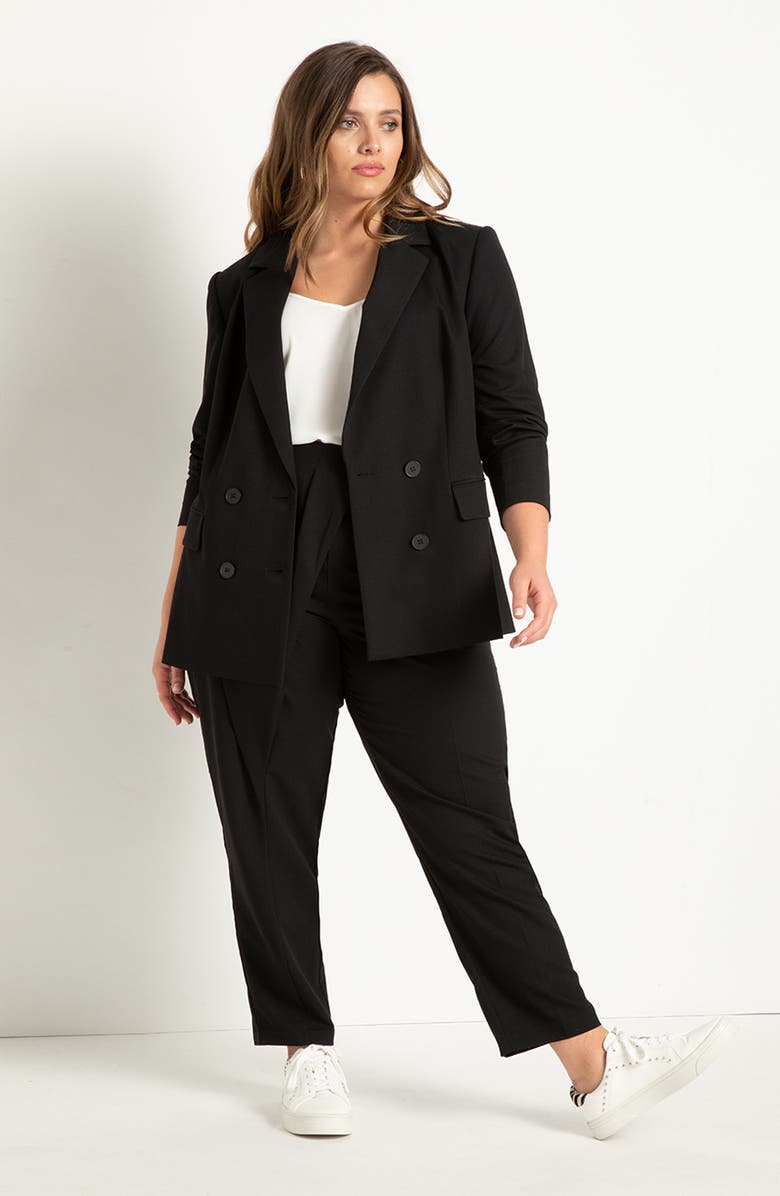 ELOQUII Double Breasted Blazer, Alternate, color, 