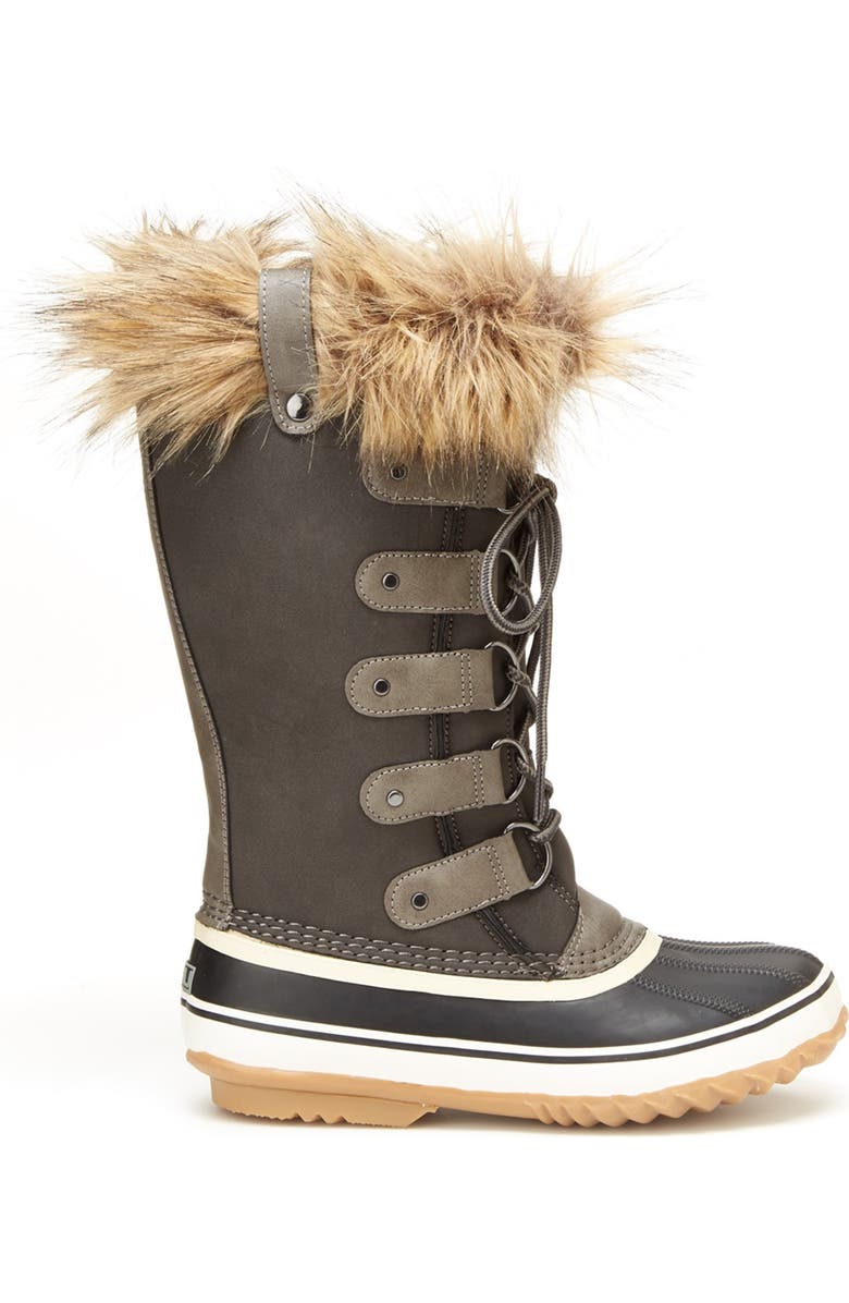 JBU Ella Waterproof Faux Fur Trim Boot, Main, color,
