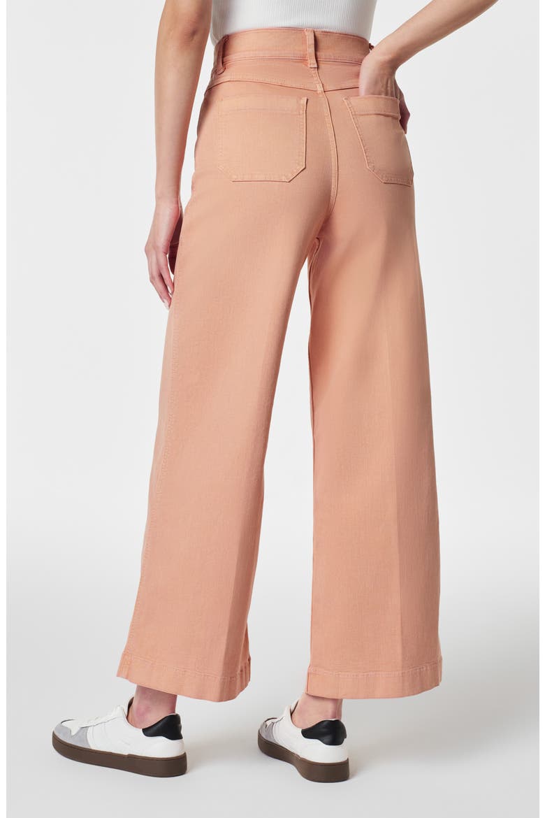 Garment Dyed Patch Pocket Crop Wide Leg Pants, Alternate, color, PALE ROSE